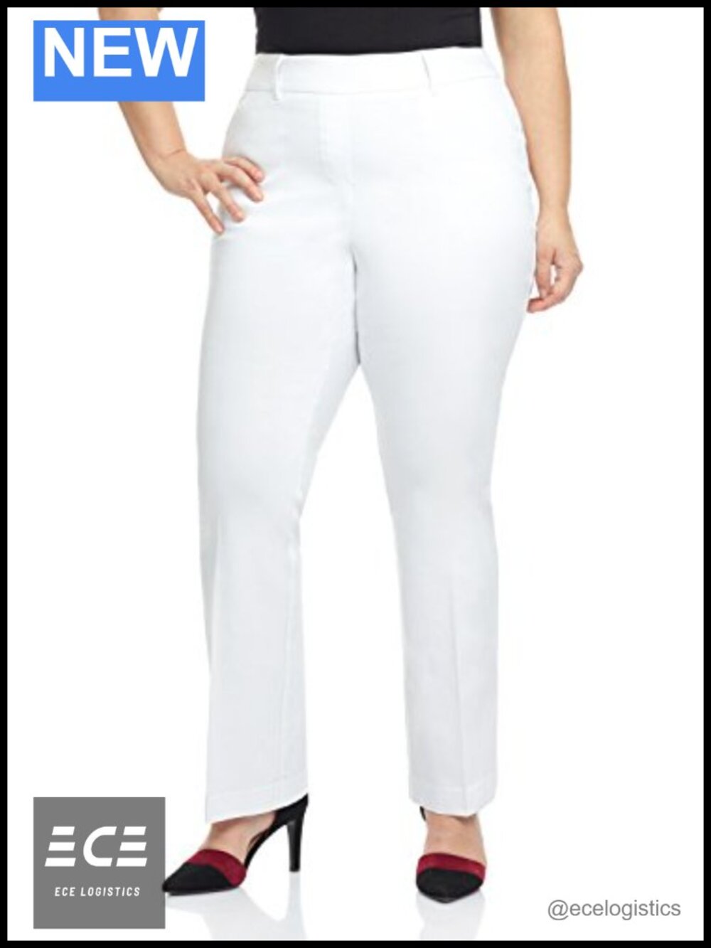 Plus Size Barely Bootcut Pull-On Pants Tummy Control Stretch Woven